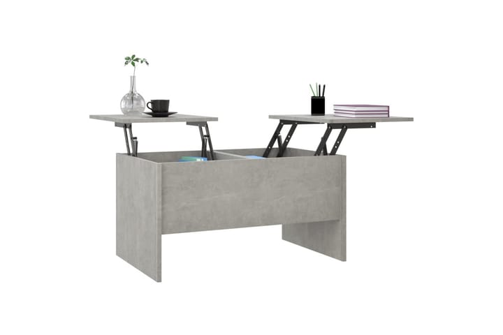 Sohvapöytä betoninharmaa 80x50x42,5 cm tekninen puu - Harmaa - Sohvapöytä