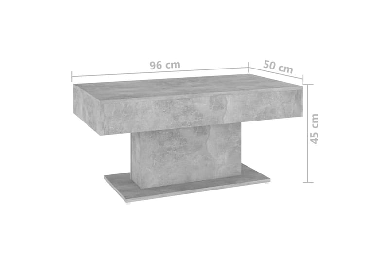 Sohvapöytä betoninharmaa 96x50x45 cm lastulevy - Sohvapöytä