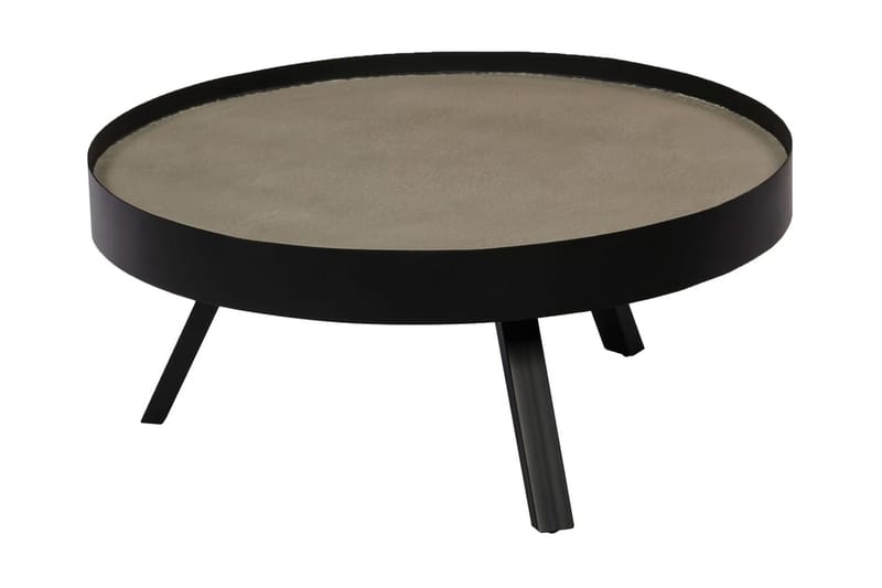 Sohvapöytä betonisella pöytälevyllä 74x32 cm - Musta - Huonekalut - Pöytä & ruokailuryhmä - Sohvapöytä