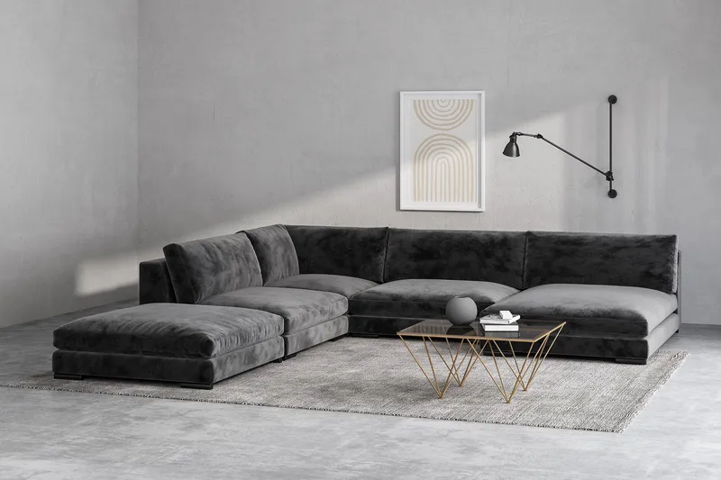 Sohvapöytä Bijou 80 cm - Savunvärinen Lasi/Messinki - Huonekalut - Pöytä & ruokailuryhmä - Sohvapöytä