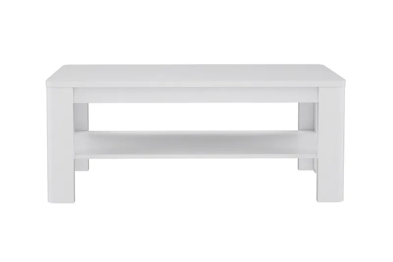 Sohvapöytä Birdham 110 cm Säilytyksellä Hylly, Valkoinen