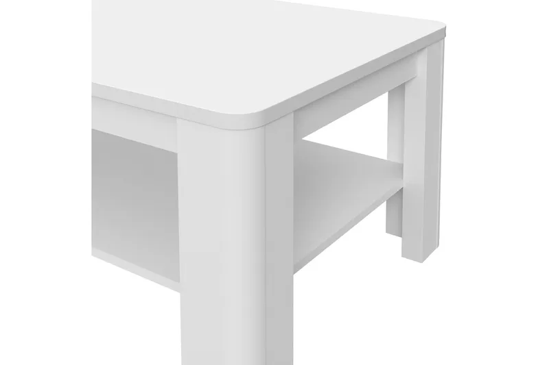 Sohvapöytä Birdham 110 cm Säilytyksellä Hylly - Valkoinen - Huonekalut - Pöytä & ruokailuryhmä - Sohvapöytä