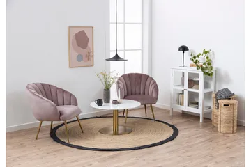 Sohvapöytä Brookmont 80 cm Pyöreä - Valkoinen - Huonekalut - Pöytä & ruokailuryhmä - Sohvapöytä