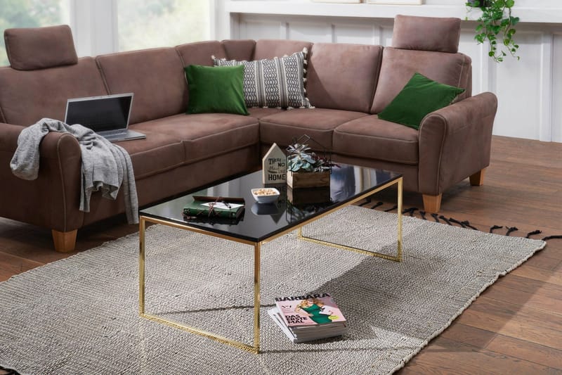 Sohvapöytä Brucken 120 cm - Musta/Kulta - Huonekalut - Pöytä & ruokailuryhmä - Sohvapöytä