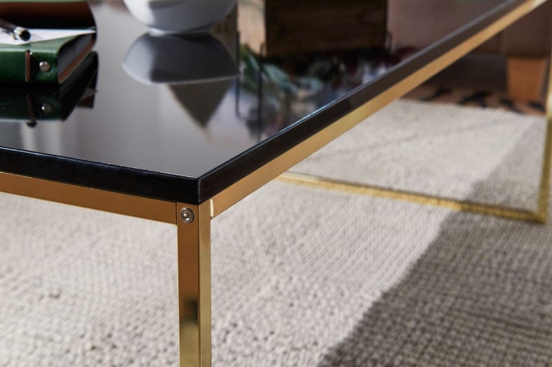 Sohvapöytä Brucken 120 cm - Musta/Kulta - Huonekalut - Pöytä & ruokailuryhmä - Sohvapöytä