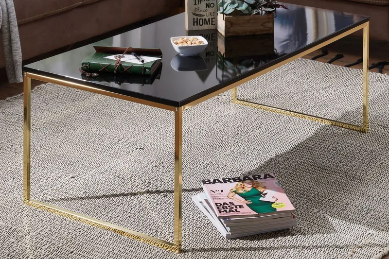 Sohvapöytä Brucken 120 cm - Musta/Kulta - Huonekalut - Pöytä & ruokailuryhmä - Sohvapöytä