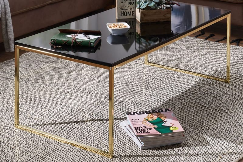 Sohvapöytä Brucken 120 cm - Musta/Kulta - Huonekalut - Pöytä & ruokailuryhmä - Sohvapöytä