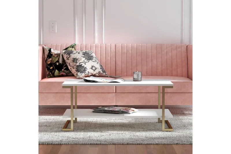 Sohvapöytä Camvilo - Valkoinen - Huonekalut - Pöytä & ruokailuryhmä - Sohvapöytä