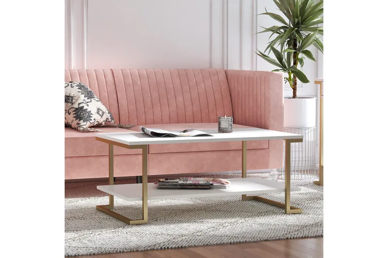 Sohvapöytä Camvilo - Valkoinen - Huonekalut - Pöytä & ruokailuryhmä - Sohvapöytä