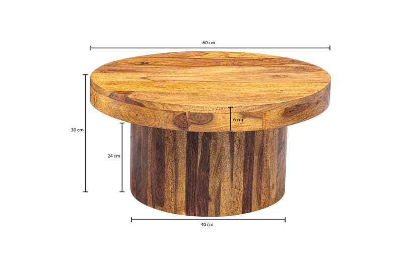 Sohvapöytä Cardie 60 cm - Puu/Luonnonväri - Huonekalut - Pöytä & ruokailuryhmä - Sohvapöytä