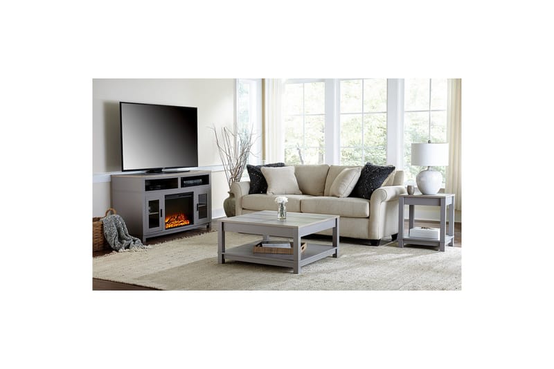 Sohvapöytä Carver 90 cm Harmaa - Dorel Home - Huonekalut - Pöytä & ruokailuryhmä - Sohvapöytä