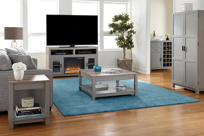 Sohvapöytä Carver 90 cm Harmaa - Dorel Home - Huonekalut - Pöytä & ruokailuryhmä - Sohvapöytä