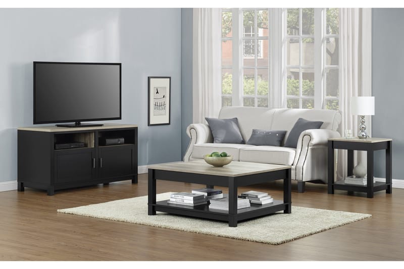 Sohvapöytä Carver 90 cm Musta - Dorel Home - Huonekalut - Pöytä & ruokailuryhmä - Sohvapöytä