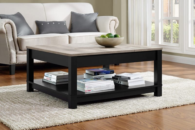 Sohvapöytä Carver 90 cm Musta - Dorel Home - Huonekalut - Pöytä & ruokailuryhmä - Sohvapöytä