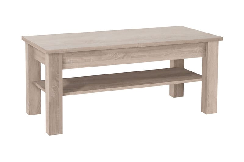 Sohvapöytä Cezac 110 cm Säilytyksellä Hylly - Beige/Harmaa - Huonekalut - Pöytä & ruokailuryhmä - Sohvapöytä