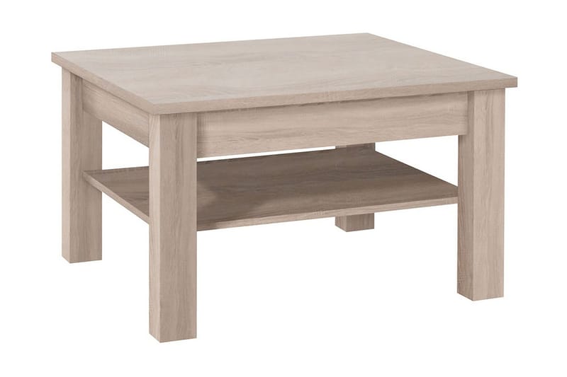 Sohvapöytä Cezac 80 cm Säilytyksellä Hylly - Beige/Harmaa - Huonekalut - Pöytä & ruokailuryhmä - Sohvapöytä