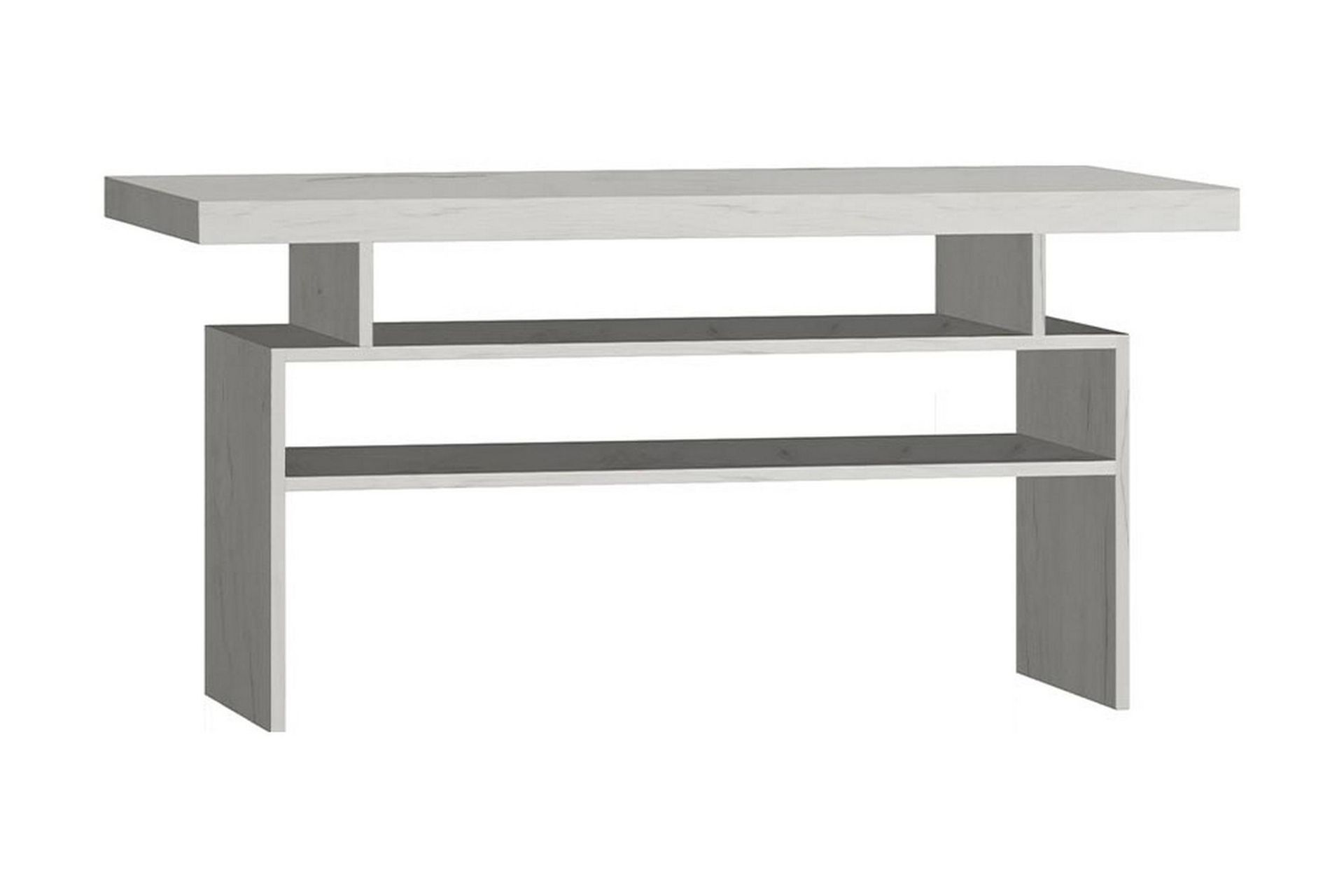 Sohvapöytä Chatard 120 cm Säilytyksellä Hyllyt - Valkoinen - Huonekalut - Pöytä & ruokailuryhmä - Sohvapöytä