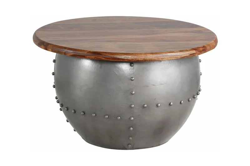 Sohvapöytä Chunni 75 cm Pyöreä, Mango/Ruskea