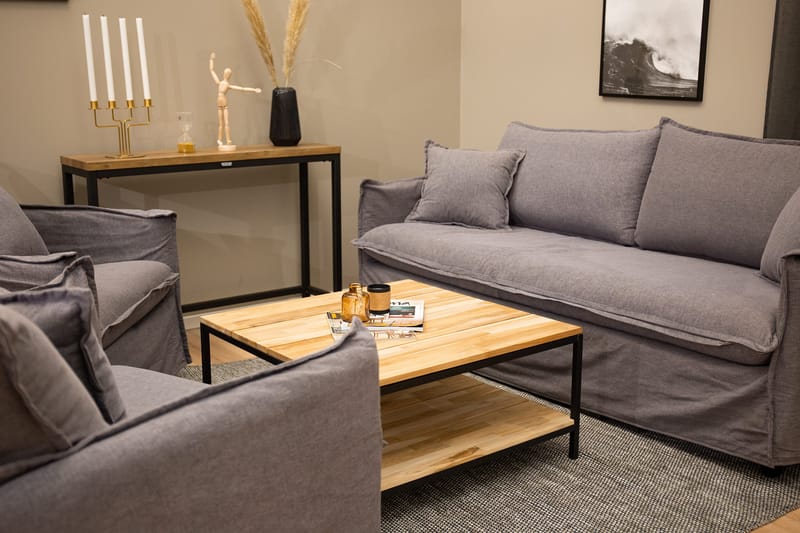 Sohvapöytä Cirebon 80 cm Säilytyksellä Hylly - Ruskea/Musta - Huonekalut - Pöytä & ruokailuryhmä - Sohvapöytä