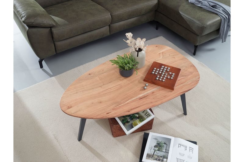 Sohvapöytä Clanton 110 cm - Ruskea/Musta - Huonekalut - Pöytä & ruokailuryhmä - Sohvapöytä