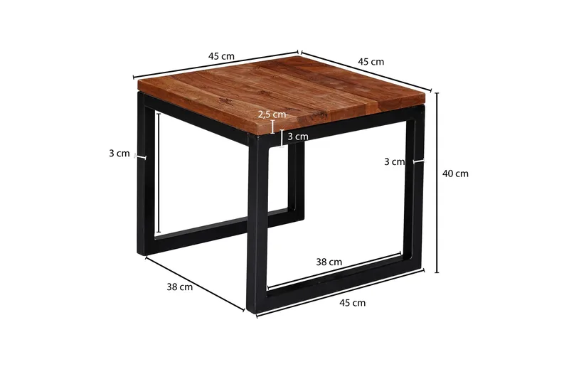 Sohvapöytä Clanton 45 cm - Ruskea/Musta - Huonekalut - Pöytä & ruokailuryhmä - Sohvapöytä
