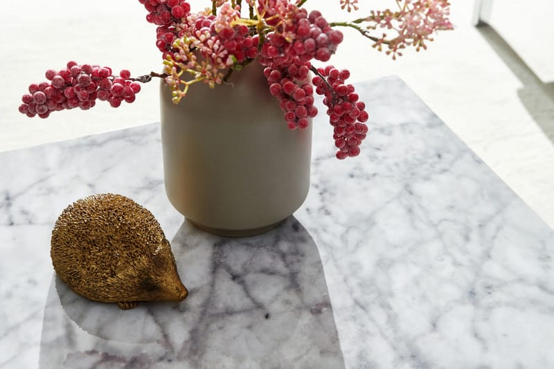 Sohvapöytä Clanton 60 cm Marmorikuvio - Valkoinen/Harmaa - Huonekalut - Pöytä & ruokailuryhmä - Sohvapöytä