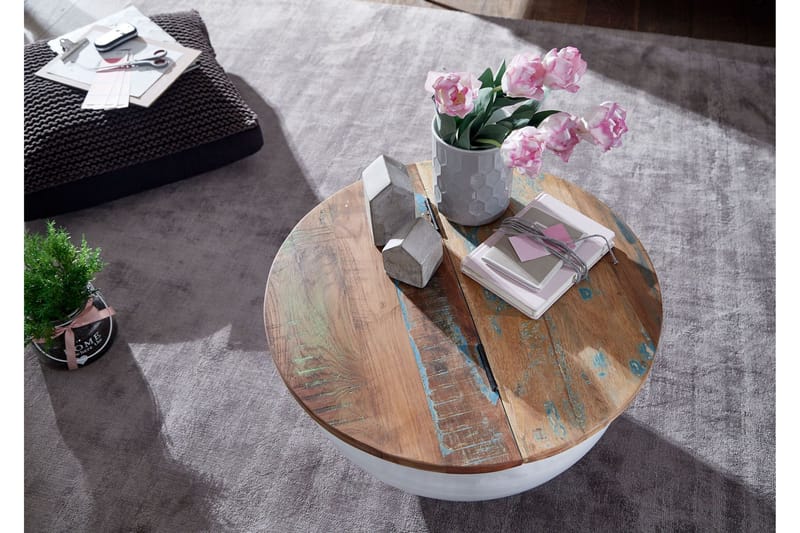 Sohvapöytä Clanton 60 cm Pyöreä - Ruskea/Valkoinen - Huonekalut - Pöytä & ruokailuryhm ä - Sohvapöytä