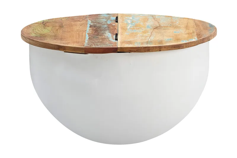 Sohvapöytä Clanton 60 cm Pyöreä, Ruskea/Valkoinen