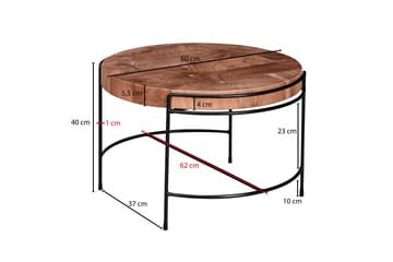 Sohvapöytä Clanton 62x40 cm Pyöreä - Ruskea/Musta - Huonekalut - Pöytä & ruokailuryhmä - Sohvapöytä