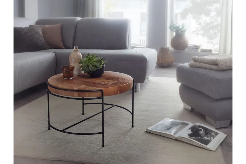 Sohvapöytä Clanton 62x40 cm Pyöreä - Huonekalut - Pöytä & ruokailuryhmä - Sohvapöytä