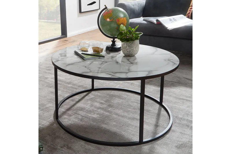 Sohvapöytä Clanton 80 cm Pyöreä - Huonekalut - Pöytä & ruokailuryhmä - Sohvapöytä