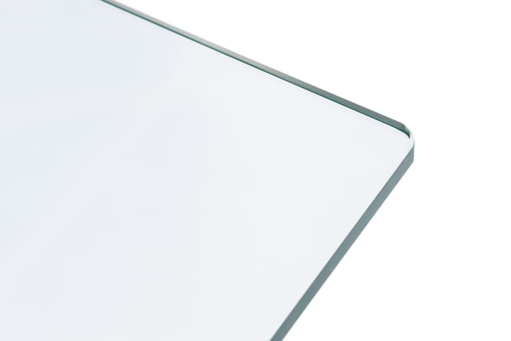 Sohvapöytä Climent 130 cm - Ruostumaton Teräs/Lasi - Sohvapöytä