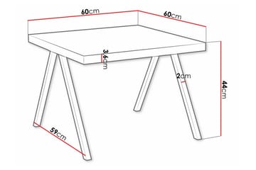 Sohvapöytä Clogsville 60 cm - Musta - Huonekalut - Pöytä & ruokailuryhmä - Sohvapöytä