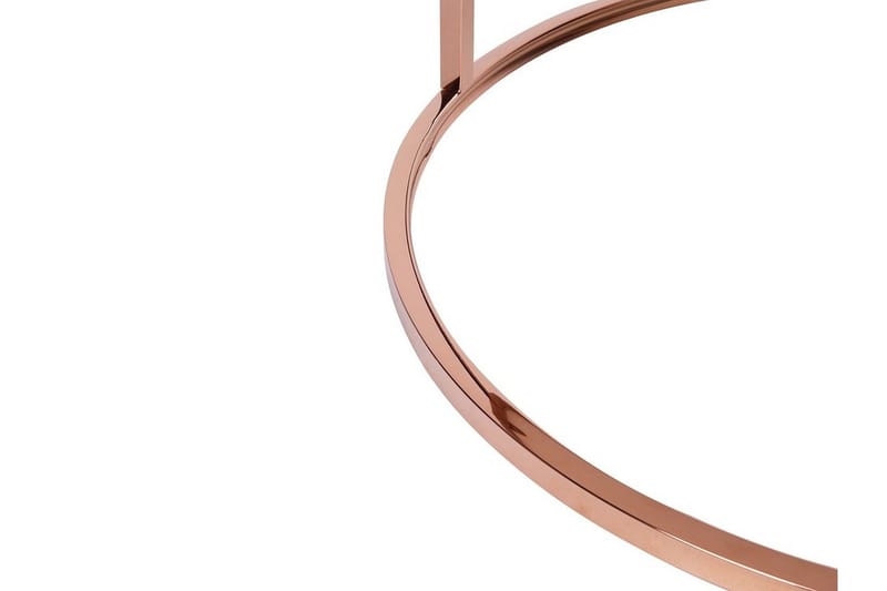 Sohvapöytä Corbelin 70 cm Pyöreä Marmorikuvio - Valkoinen/Kupari - Huonekalut - Pöytä & ruokailuryhmä - Sohvapöytä