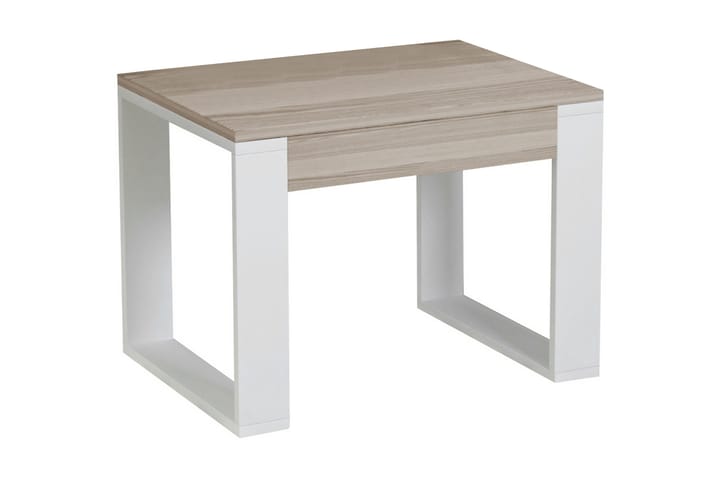 Sohvapöytä Crebb Pieni 60 cm - Valkoinen/Luonnonväri - Sohvapöytä