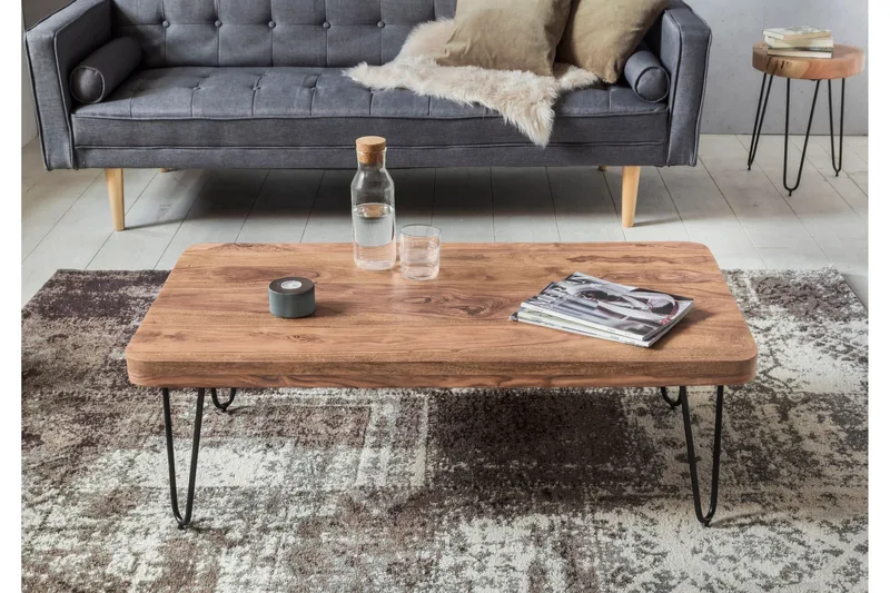 Sohvapöytä Cringle 115 cm, Akaasia/Musta