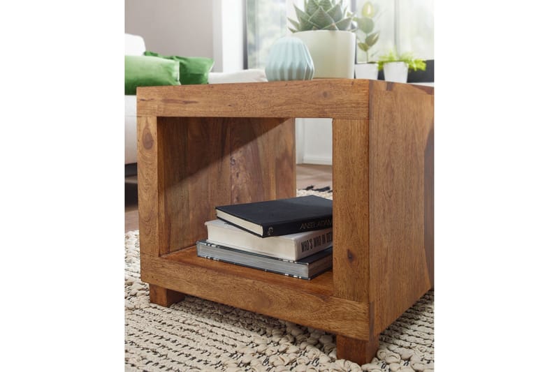 Sohvapöytä Cumens 50 cm Säilytyksellä Hylly - Massiivi Puu - Huonekalut - Pöytä & ruokailuryhmä - Sohvapöytä
