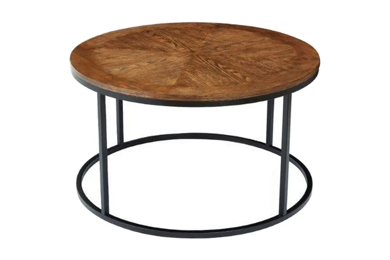 Sohvapöytä Curp 85 cm Pyöreä, Tumma Tammiviilu/Ruskea