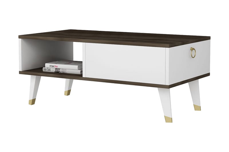 Sohvapöytä Damlarca 90x42,4x90 cm - Ruskea - Huonekalut - Pöytä & ruokailuryhmä - Sohvapöytä