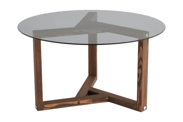 Sohvapöytä Dander 75 cm Pyöreä - Savunvärinen / tiikki - Sohvapöytä