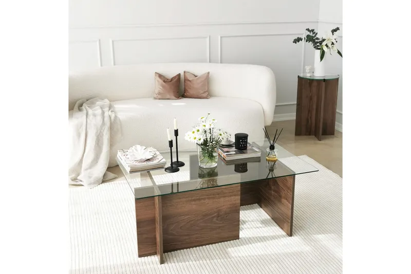 Sohvapöytä Dimants 105x40x105 cm - Ruskea - Huonekalut - Pöytä & ruokailuryhmä - Sohvapöytä