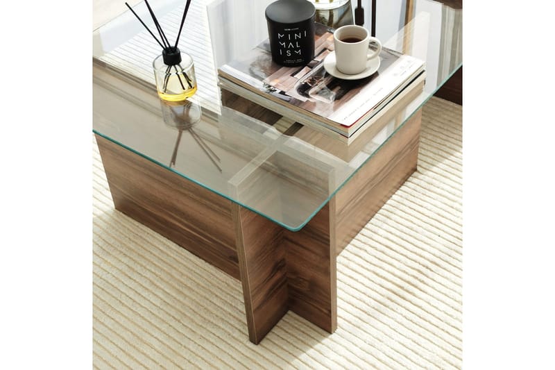 Sohvapöytä Dimants 105x40x105 cm - Ruskea - Huonekalut - Pöytä & ruokailuryhmä - Sohvapöytä