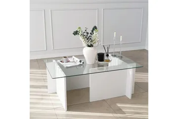 Sohvapöytä Dimants 105x40x105 cm - Valkoinen - Huonekalut - Pöytä & ruokailuryhmä - Sohvapöytä