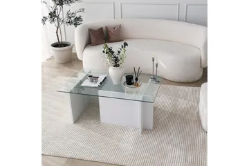 Sohvapöytä Dimants 105x40x105 cm - Valkoinen - Huonekalut - Pöytä & ruokailuryhmä - Sohvapöytä