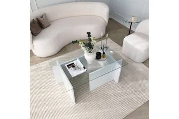 Sohvapöytä Dimants 105x40x105 cm - Valkoinen - Huonekalut - Pöytä & ruokailuryhmä - Sohvapöytä
