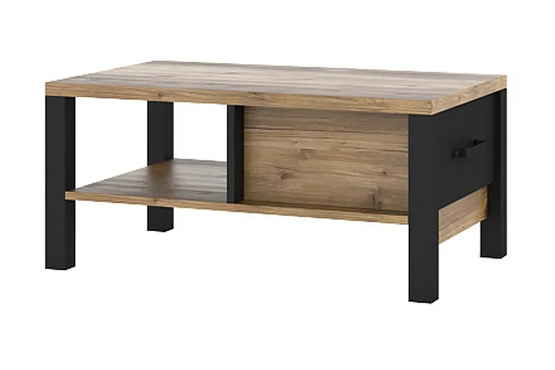 Sohvapöytä Dingelvik 90 cm - Musta/Puu/Luonnonväri - Huonekalut - Pöytä & ruokailuryhmä - Sohvapöytä