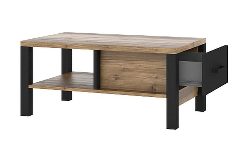 Sohvapöytä Dingelvik 90 cm - Musta/Puu/Luonnonväri - Huonekalut - Pöytä & ruokailuryhmä - Sohvapöytä