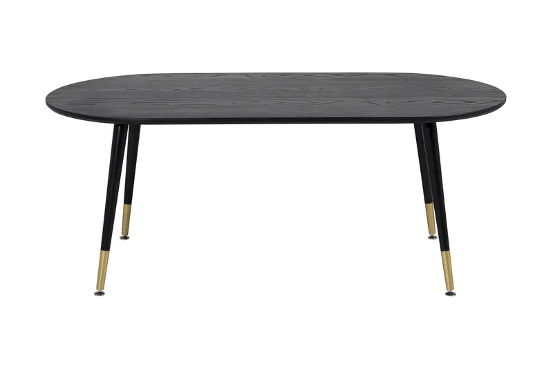 Sohvapöytä Dipp 120 cm, Musta/Messinki