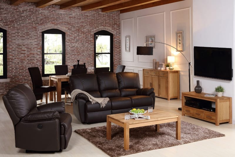 Sohvapöytä Dixmoor 110 cm Säilytyksellä Hylly - Tammiviilu - Huonekalut - Pöytä & ruokailuryhmä - Sohvapöytä