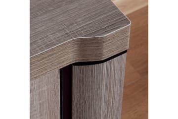 Sohvapöytä Domineck 120 cm Säilytyksellä Hylly - Tammenväri/Beige/Harmaa - Huonekalut - Pöytä & ruokailuryhmä - Sohvapöytä